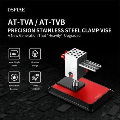 DSPIAE AT-TVA&B Universal Precision Stainless Steel Detachable Clamp Table Vise
