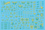 Delpi Decal Zeon Universal Gold Holo Water Decal