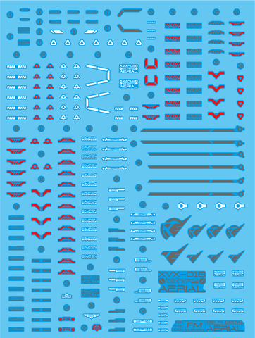 Delpi Decal Full Mechanics 1/100 Aerial Water Decal (Holo)