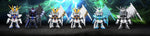 Mobile Suit Gundam QMSV Mini Nu Gundam Box of 8 Random Figures